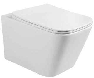 Подвесной унитаз ABBER Rechteck безободковый белый AC1200